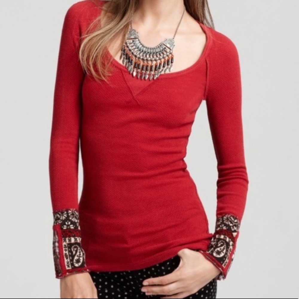 Free People Red Hyperactive Thermal